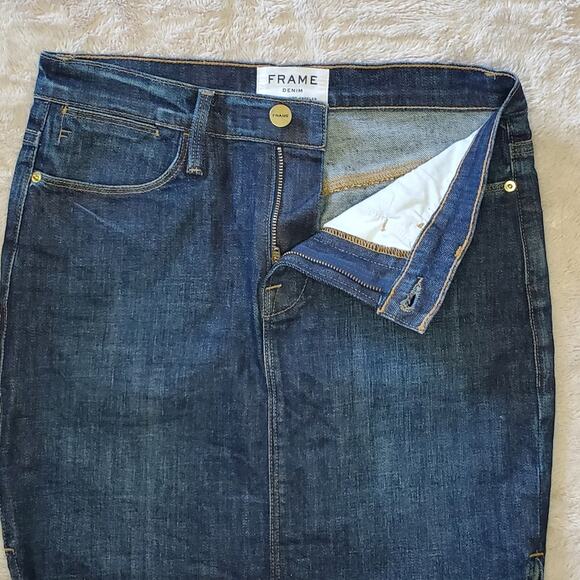 FRAME Le Staggered Denim Skirt 25 / 0 - Picture 3 of 6